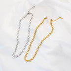 Waterproof Adjustable O-Link Chain Bangles 18K Gold Plated Stainless Steel Lobster Clasp Bracelet
