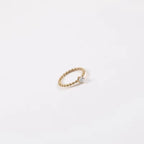 Stainless Steel 18K Gold Plated Cubic Zirconia Beaded Ring Minimal Bohemian Stacked CZ Stone round Shaped Ring