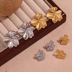 Engraved Flower Earrings