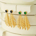 JEWELRY EH210 Premium Sense of Inlaid Zirconia Earrings 2024 New Exquisite Earrings Feathery Korean Version