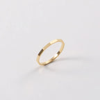 High End 18K Gold Plated Tungsten Stainless Steel Tangent Plane Dainty Rings for Women Finger Ring Non Tarnish
