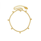 18K Gold Plated Stainless Steel Jewelry Charm Gold Bracelet for Women Ladies