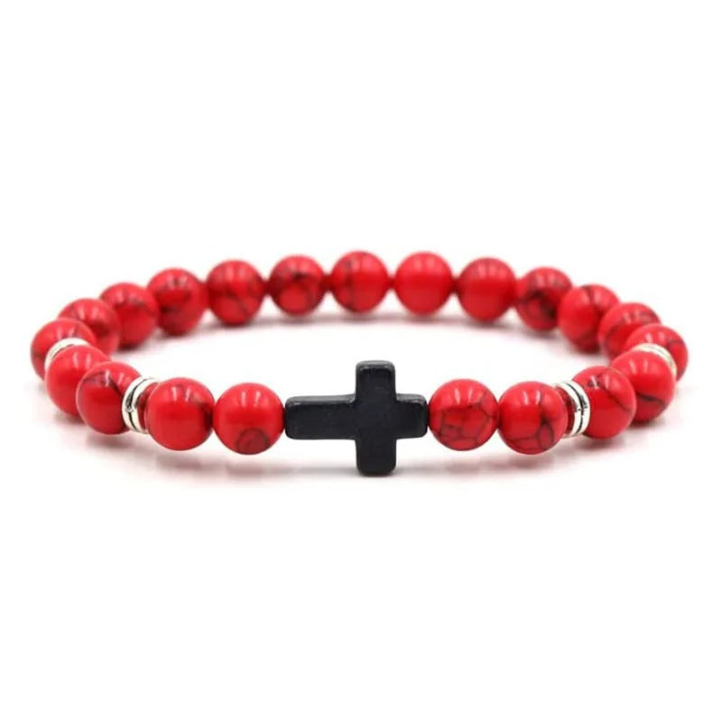 Crossed Stone Bracelet