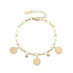 Hip Hop Round Coins Bracelet