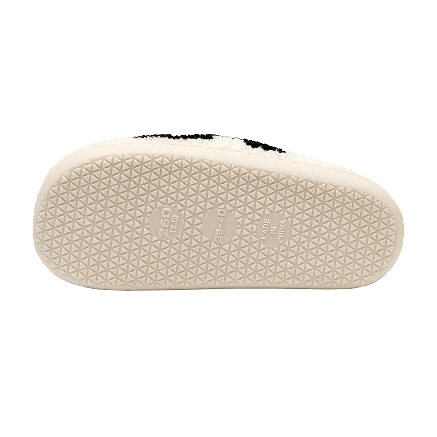 Retro Checkered Plush Slippers